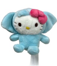 NEW  Hello Kitty Blue Soft Flocked Bag Charm Plush Keychain
