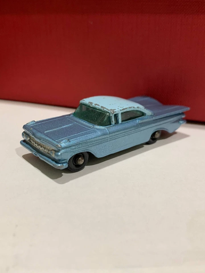 Vintage Matchbox Chevrolet Impala By Lesney Multicolor №57 Black Wheel Diecast - Image 2 of 4