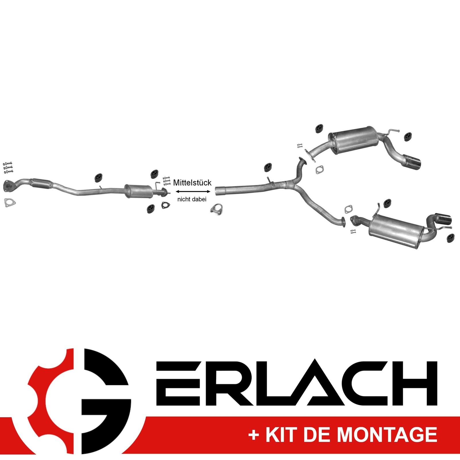 Silencieux d'échappement Captiva 2.2 D à réduction sonore optimisée pour version traction avant