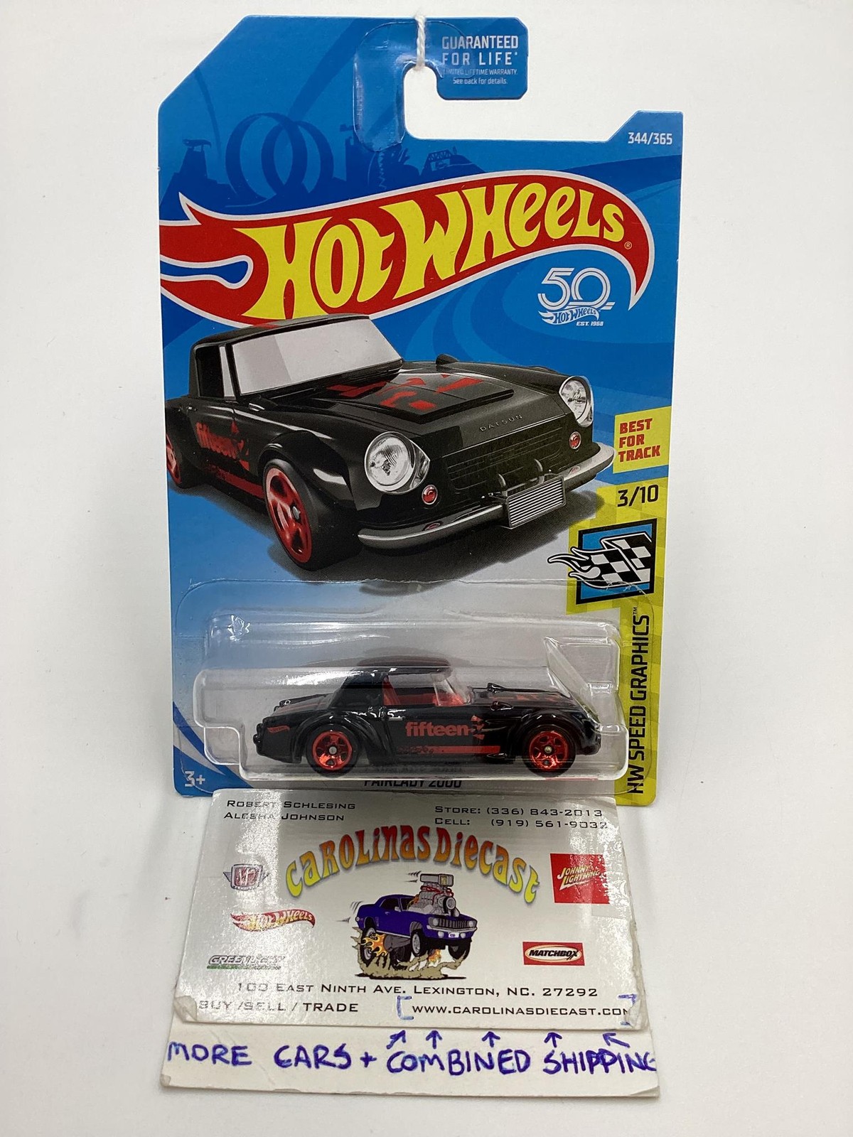 2018 Hot Wheels #344 Fairlady 2000 Black 77F