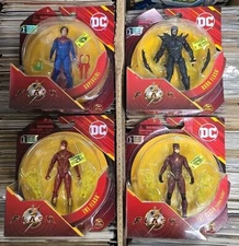 THE FLASH SPIN MASTER FIGURE LOT OF 4 SUPERGIRL DARK FLASH 1ST EDITION NEW DC