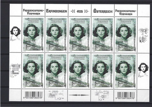 2020 Österreich Frequenzsprung-Verfahren Hedy Lamarr Österreichische Erfindungen