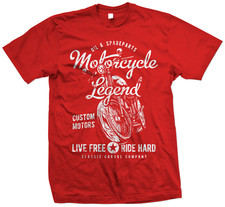 Motorcycle, Motorbike - Motorcycle Legends, Live Free, Ride Hard - Biker T Shirt