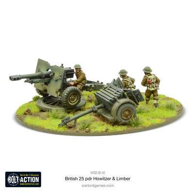 Bolt Action - British 25 pdr Howitzer & Limber - Warlord Games