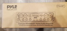 Pyle Compact Bluetooth Home Audio Amplifier, 4-ch. Audio Source Stereo Receiver