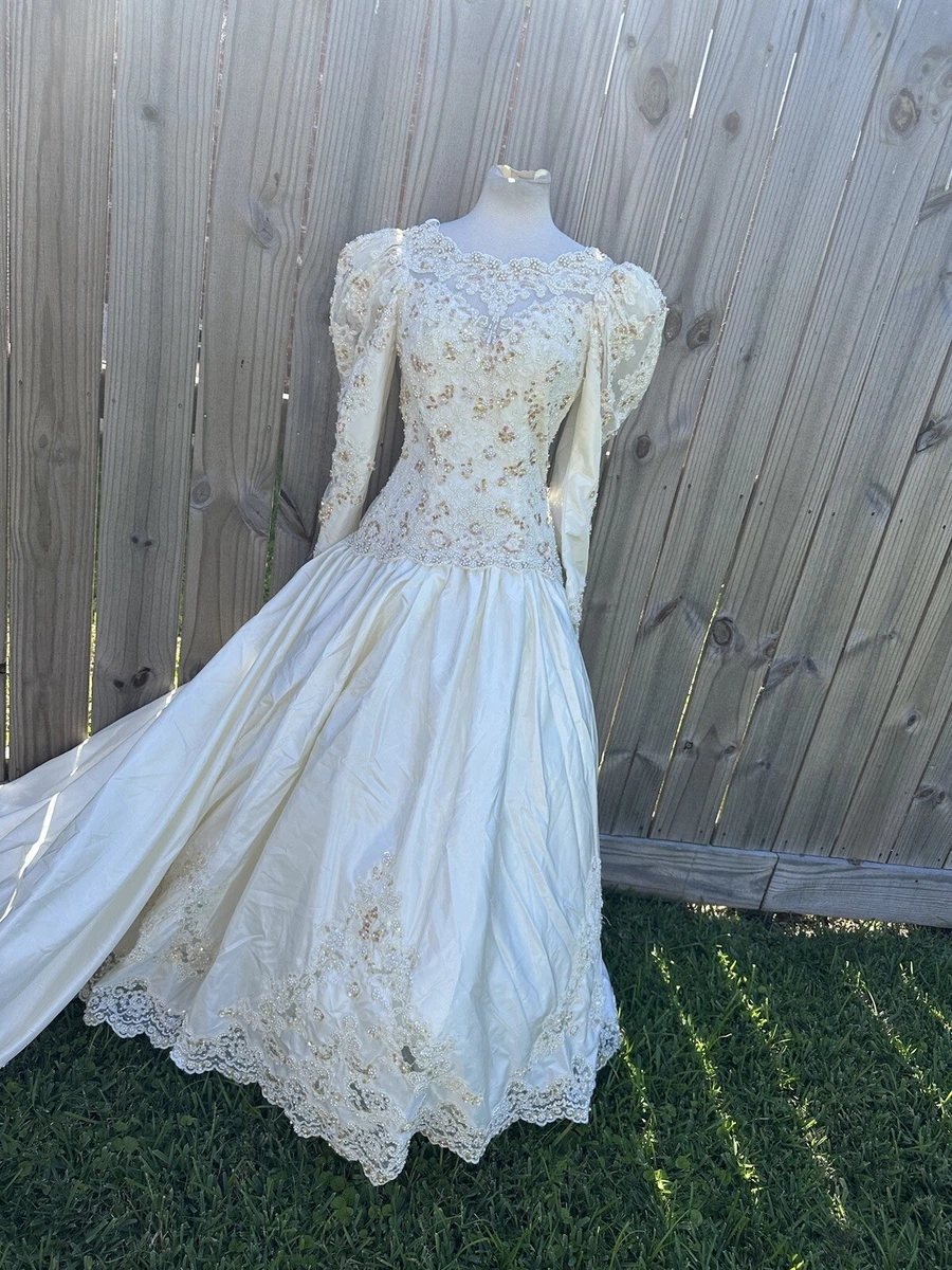 80s wedding cheap dress
