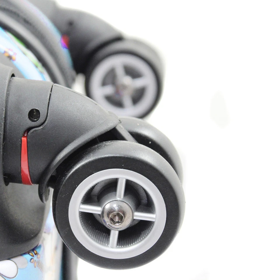 Tropical Flower 3 件套可扩展硬质万向轮行李箱套装 - 天蓝色 — 第 4/4 张图片