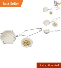 Ceramic Crucible Set 2A Small Melting Gold Silver Copper Tongs Handled