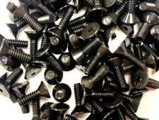 4-40 X 3/8 FLAT HEAD HEX SOCKET CAP SCREWS ALLOY BLACK STEEL - 100 PCS