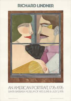 RICHARD LINDNER An American Portrait 30.5'' x 21.25'' Lithograph 1976 Pop Art Mult