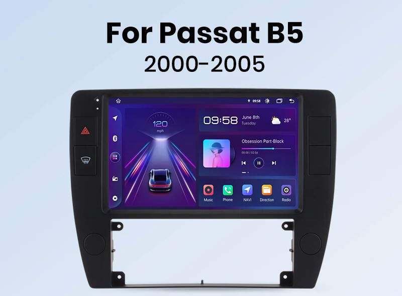 Navigatore GPS Passat B5 avec Carplay et Android Auto - Écran Multimédia 32GB ROM