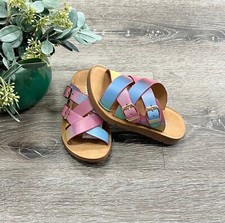 Girls Boutique Shimmer Rainbow Sandals Youth Size 3 NEW