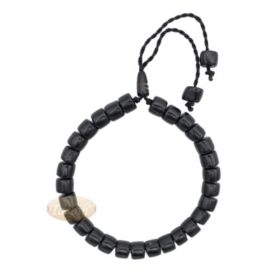Small Black Kuka Seed Bracelet - 29ct Cylinder 5X6mm Seed Islamic Accessories