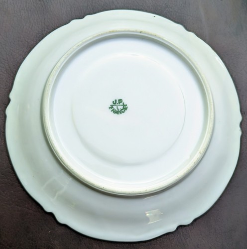 Gold on White 3 Cups & 3 Saucers Early 1900's J.P.L France "S" Monogram Mint Co - Picture 23 of 24