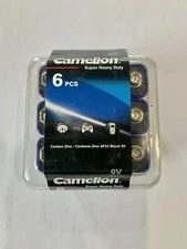 6 PACK-9 Volt CAMELION Ultra Pro Alkaline 9V Batteries NEW IN PACK-EXPIRES 10/23
