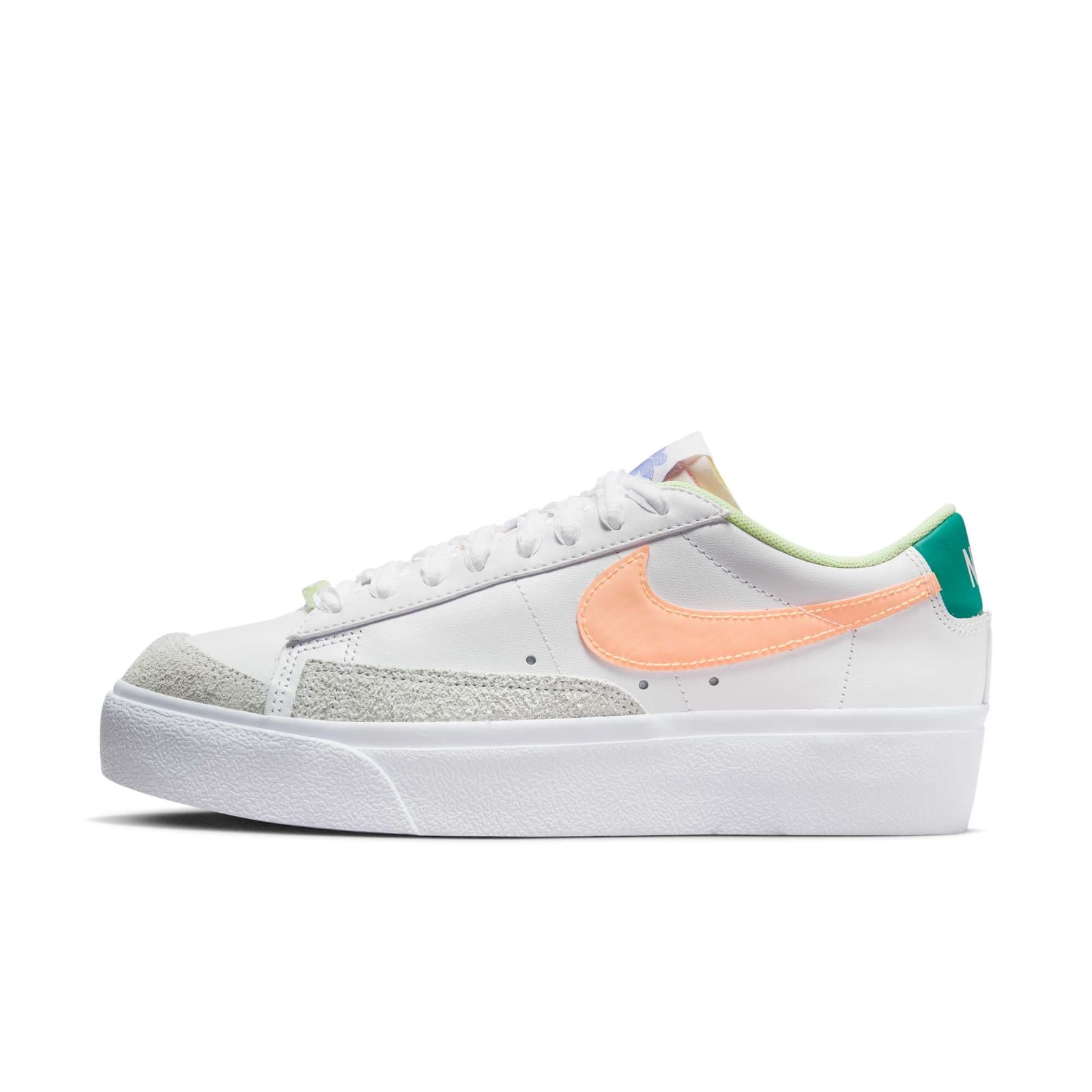 [DX3719-100] WOMENS NIKE BLAZER LOW PLATFORM PEACH CREAM LIGHT THISTLE