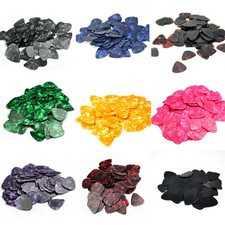 Lote de 100 selecciones de guitarra medianas de 0,71 mm púas de celuloide en blanco 16 colores