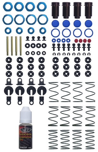 Yeah Racing 55mm alloy shock set for 1:10 RC Cars suit Tamiya HPI Orange Colour - Picture 3 of 6