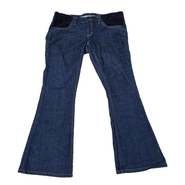 Topshop Moto Eva Womens Paternity Flared Size 14 Blue Jeans Stretch
