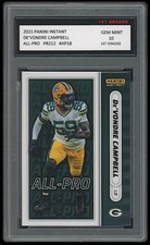DE'VONDRE CAMPBELL 2021 PANINI INSTANT ALL-PRO 1ST GRADED 10 CARD #AP18 PACKERS