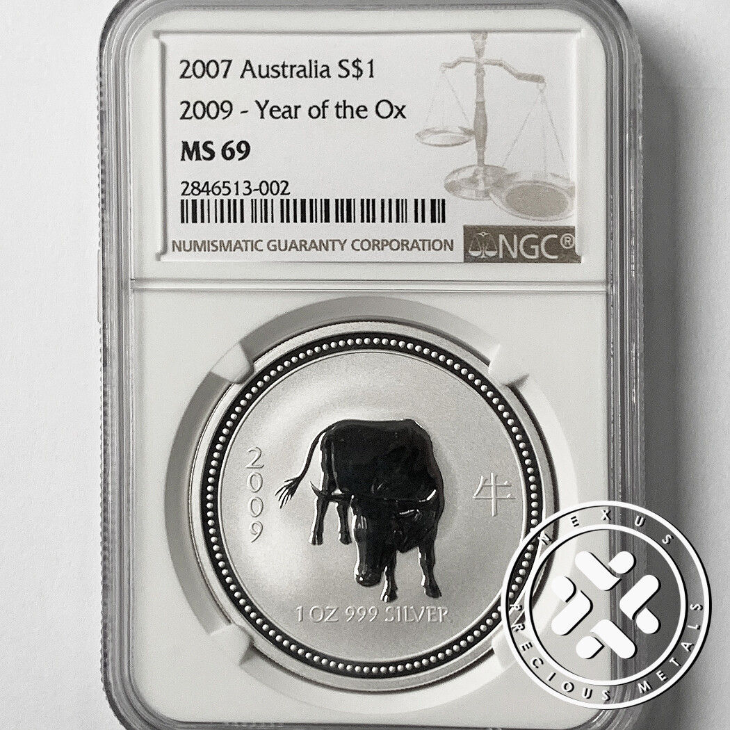 2007/2009 NGC MS69 $1 AUSTRALIA LUNAR SERIES I YEAR OF THE