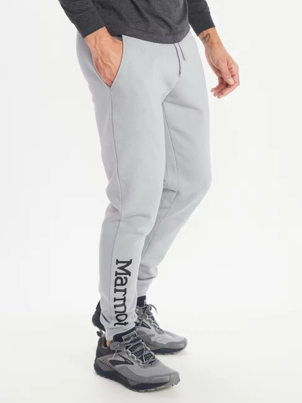 Marmot Men's Coastal Logo Jogger Pants 31" Inseam Sleet Heather Size XXL $54