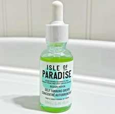 New Sealed Isle of Paradise Face & Body Self Tanning Drops~Medium~Full size 30ml