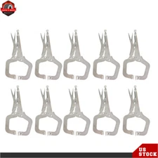 Adjustable 10 Pack 11'' Swivel Pad Locking C-Clamp Locking Pliers