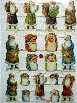 Glanzbilder Weihnachten – Weihnachtsmann EF 7304 Für Scrapbooking & Deko