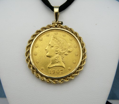 1907 US $10 liberty head gold Eagle 