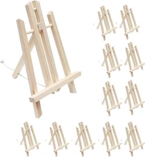 12 Pcs Wooden Easel 12" Naturel Pine Easel Tabletop Stand Painting Canvases etc.