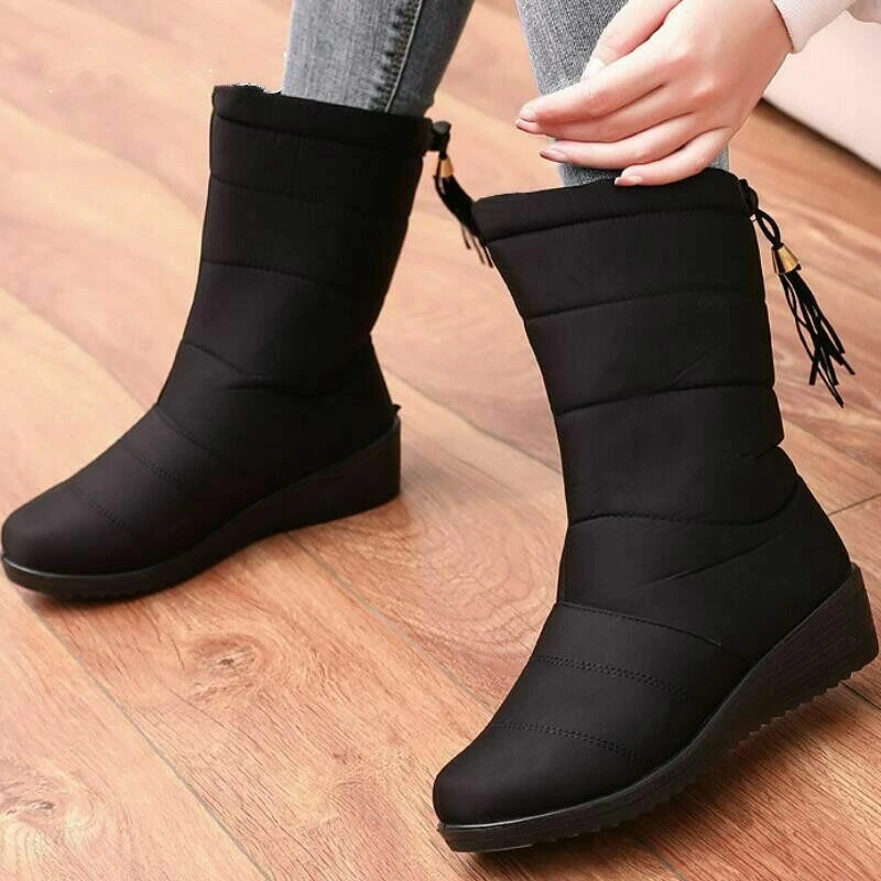 Wedge snow hotsell boots waterproof