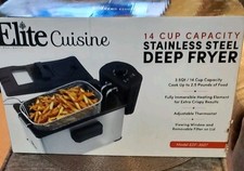 ELITE GOURMET 14 CUP ELECTRIC STAINLESS STEEL DEEP FRYER EDF-3500 BOX
