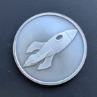 1 oz .999 Fine Silver Rocket Emoji Round