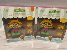 Lot Of 2 Sesame Street Glo Pals Light Up Sensory Bath Toys- Julia 82327 Autism