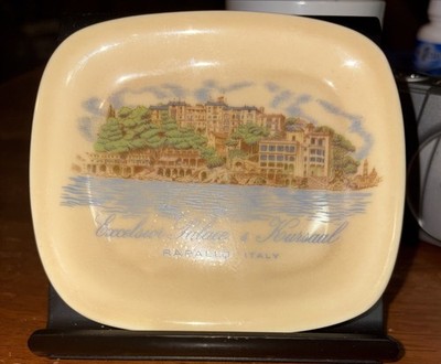Vtg Excelsior Palace Kursaal italy souvenir dish 4x4