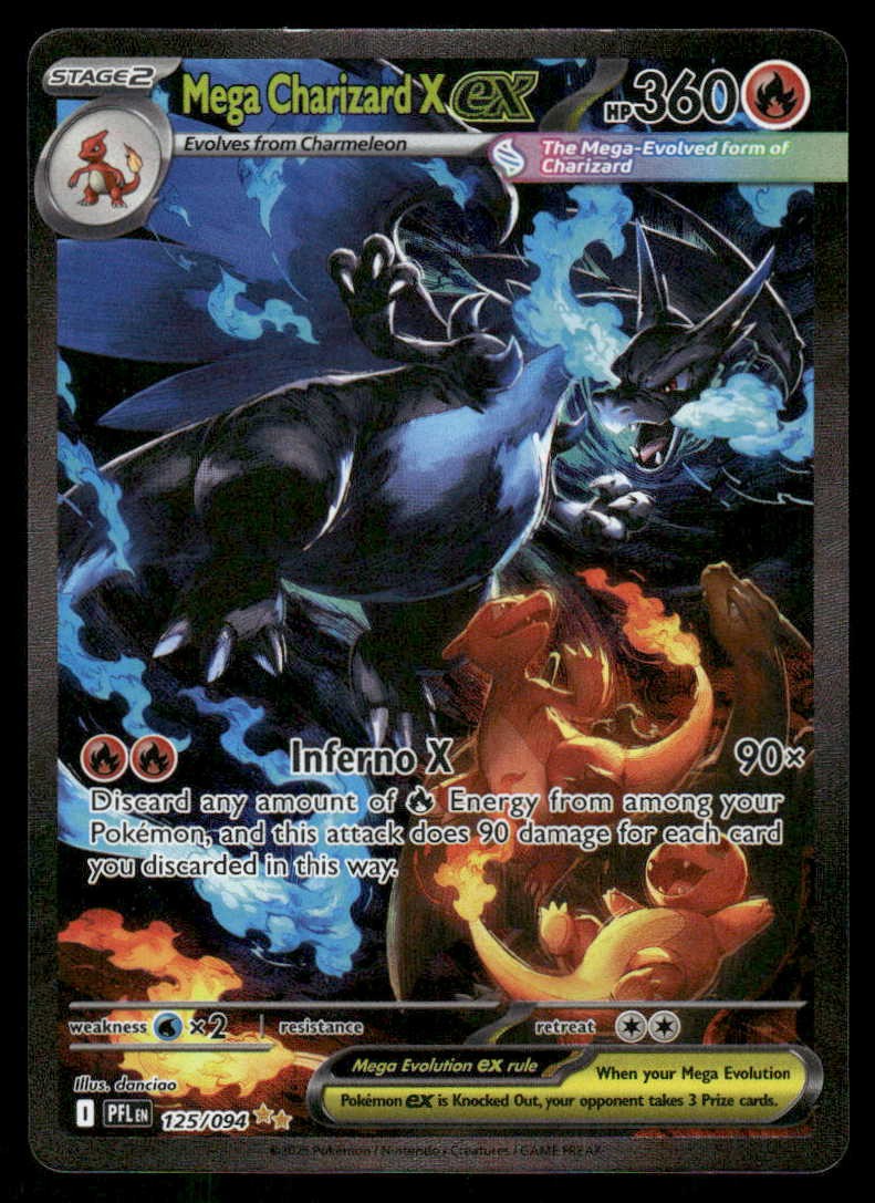 Pokemon Mega Charizard X ex Phantasmal Flames 125/094 Holo NM/M
