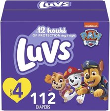 luvs diapers size 4, 112 count, paw patrol disposable baby diapers Discontinued
