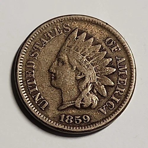 1859 Indian Head Small Cent - Very Fine- Bronze BN - Uncertified
