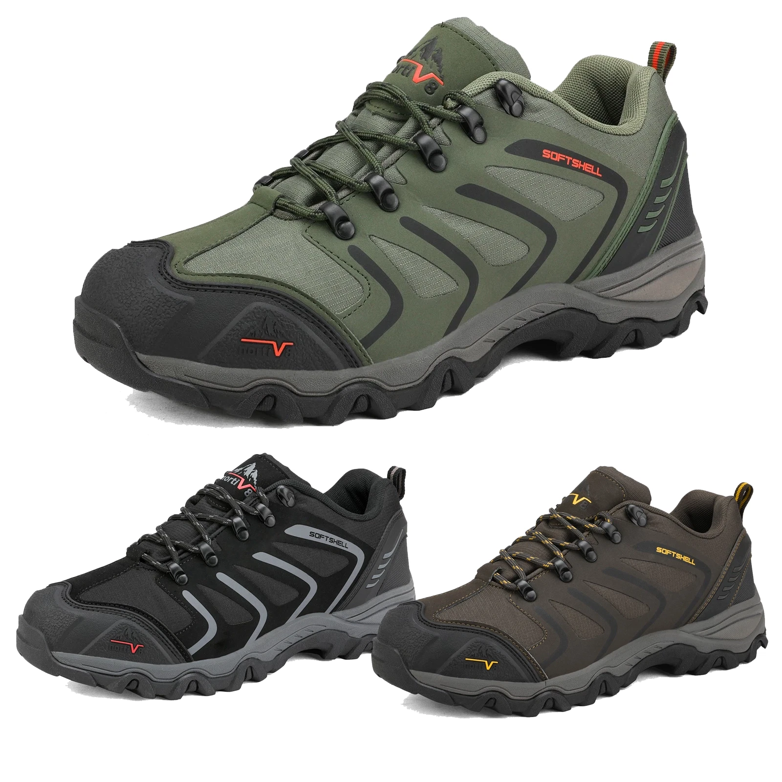 Men's Hiking Shoes Low Top Waterproof Outdoor Backpacking Work Shoes