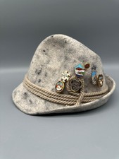 Trachten-/Wanderhut aus Filz, mit 7 Nadeln/Pins, Gr.55, W.Kostner Corvara