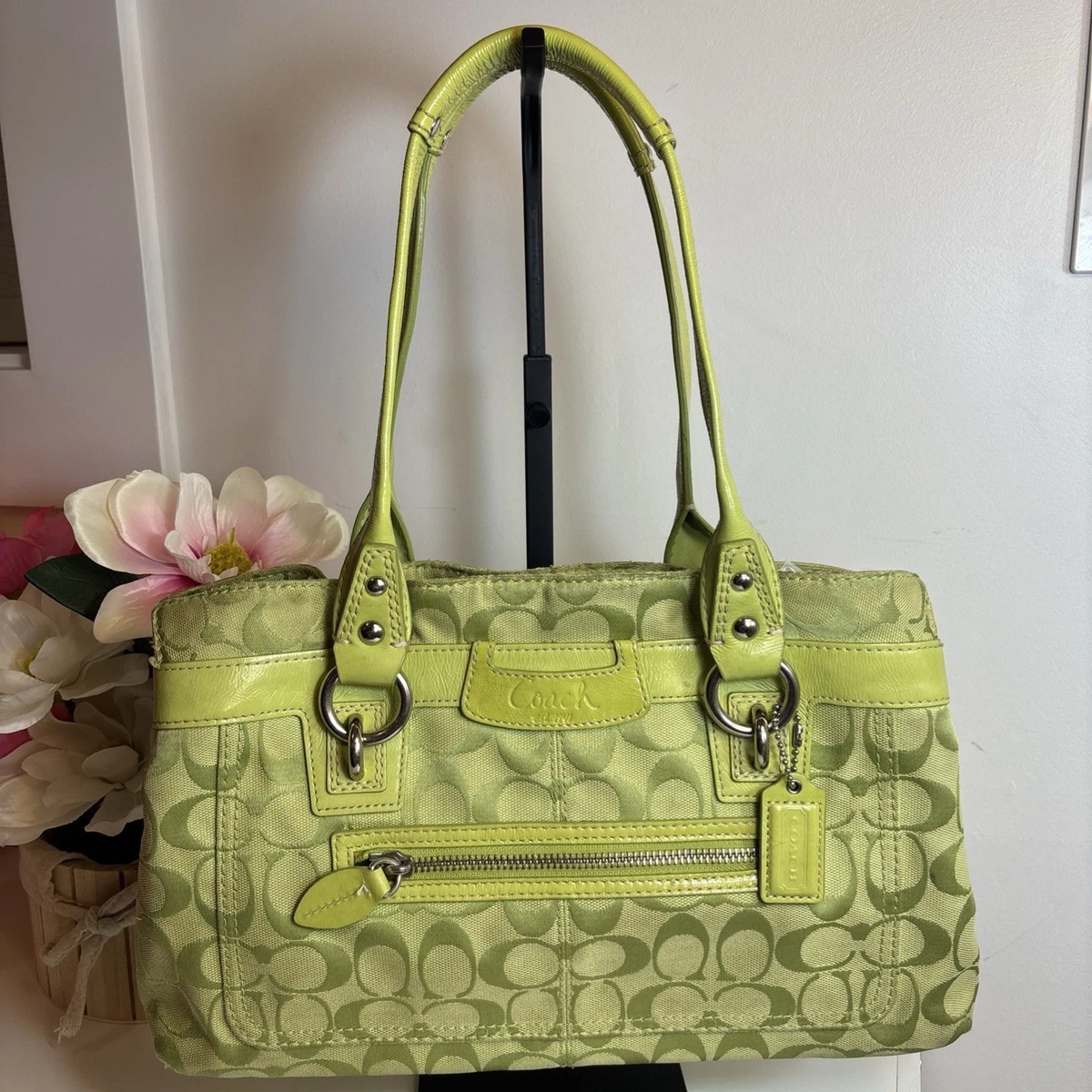 Green Signature Coach Purse for sale | eBay