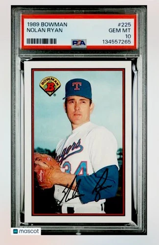 1989 Bowman Nolan Ryan #225 PSA 10 (GEM MINT) Texas Rangers HOF