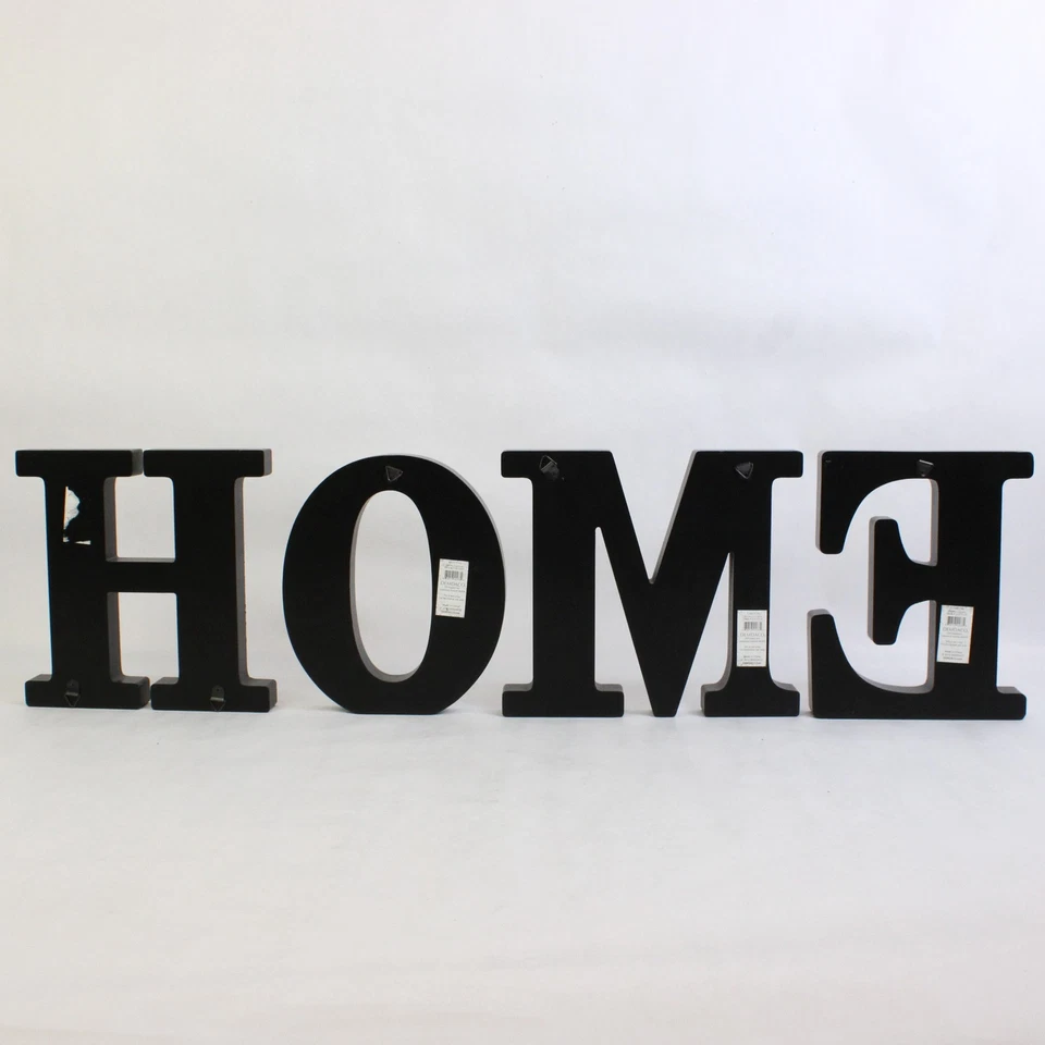 Demdaco Home Letters Black/Tan 9" x 8" Each Laser Cut Wood Wall Hanging Decor - Image 2 of 4