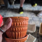 Vintage McCoy USA Orange Planter