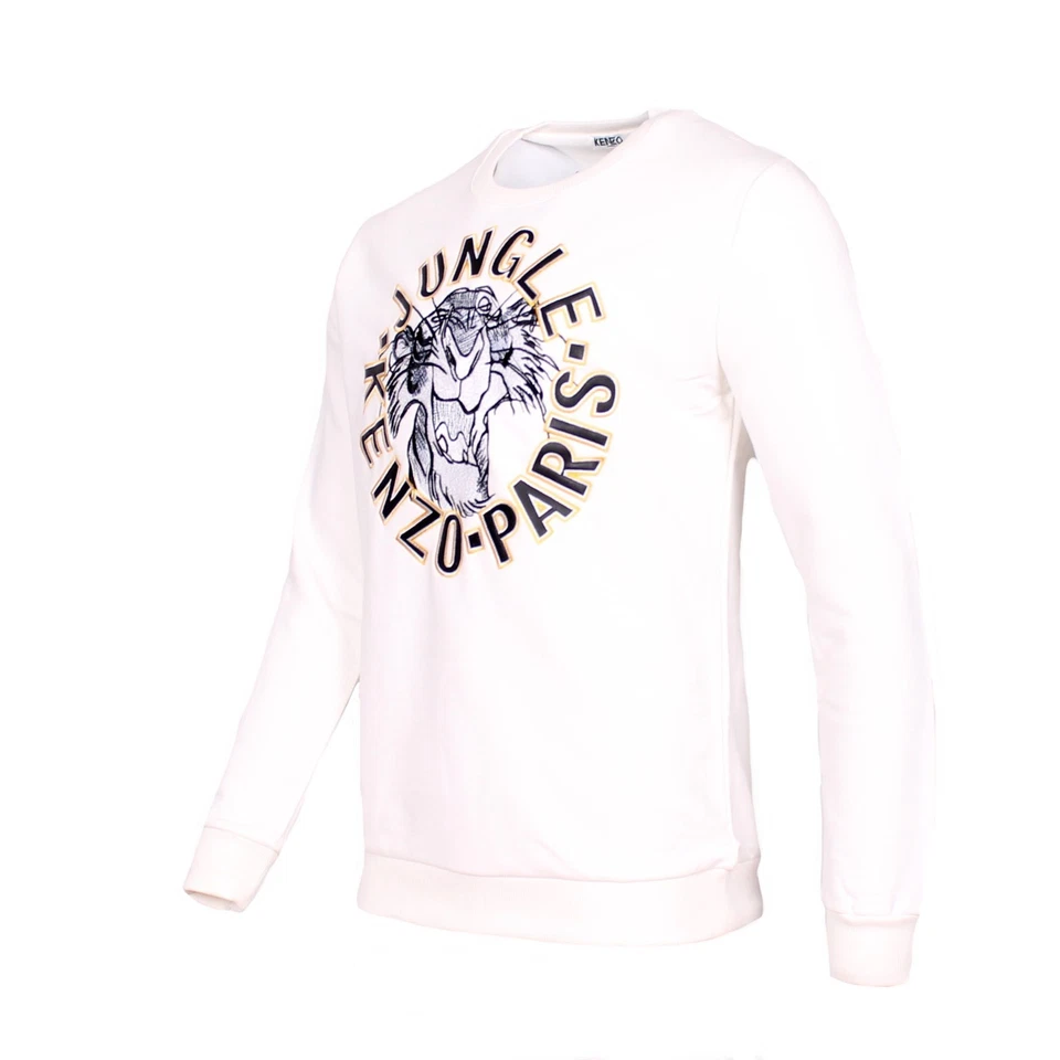 Kenzo Men’s Jumpe New Jungle Paris White Sweatshirt – Tiger Graphic – S, XL, 2XL Foto 2 de 3
