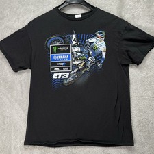 Vintage Y2K Eli Tomac Motocross T-Shirt Men’s Large Yamaha Monster Energy Racing
