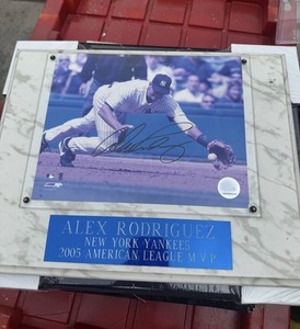 Alex (Arod) Rodriguez Signed 8x10 Photo Plaque / New York Yankees