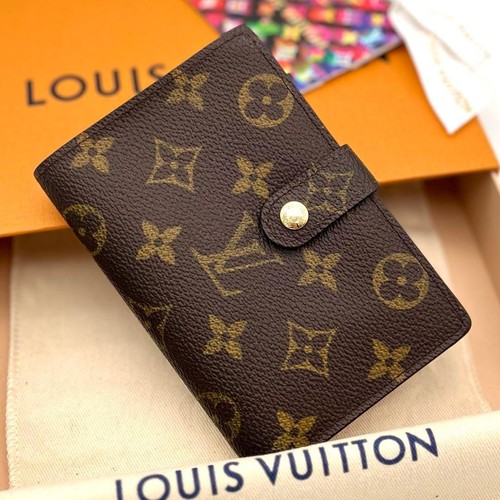 Louis Vuitton Viennois Monogram Folding Wallet Brown Portmone
