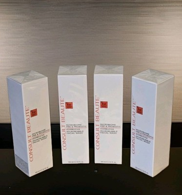 4x PACK Consult Beaute Microbiome Pre & Probiotic Kombucha Facial Wash- 5.1oz